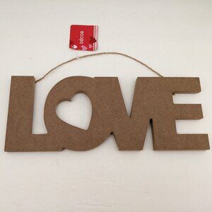 DECOR LOVE Sign | Hanging Art / Craft Project / Wall Decor | Unfinished | NEW